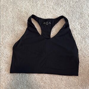 Aerie Offline Black Racerback Longline Sports Bra